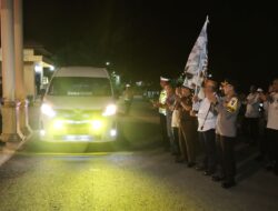 Polres Abdya Beri Tiket Mobil dan Minum Gratis kepada Pemudik