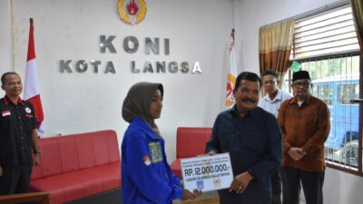 Atlit Kota Langsa Peraih Medali PORA ke XIV Terima Bonus 