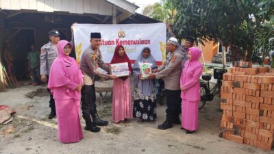 Polsek Langsa Timur Serahkan Bantuan Sosial