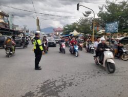 Personil Polres Madina Gelar Pos Padat Selama Ramadhan