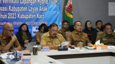 Sekdakab Karo Buka VLH Evaluasi Kabupaten Layak Anak 2023