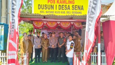 Tim Penilai Polres Deliserdang Tinjau Siskamling Desa Sena