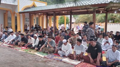 Shalat Idul Adha di Masjid Al Makmur Lhok Keutapang Lancar Walau Hujan Deras