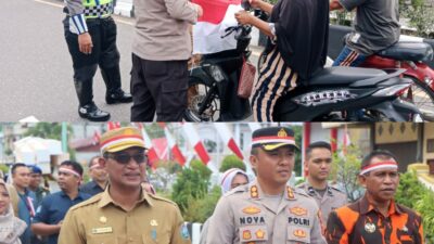 Kapolres Aceh Selatan Hadiri Pencanangan Gerakan Pembagian 10 Juta Bendera