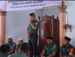 Mensyukuri HUT ke 78 Kemerdekaan RI, Kodim 0107/Aceh Selatan Gelar Doa Bersama