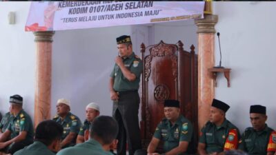 Mensyukuri HUT ke 78 Kemerdekaan RI, Kodim 0107/Aceh Selatan Gelar Doa Bersama