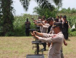 Asah Kemampuan, Polres Aceh Selatan Gelar Latihan Menembak