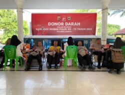 Hari Jadi Humas ke-72, Polres Langsa Gelar Donor Darah