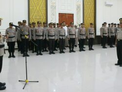 Kapolres Aceh Selatan Pimpin Upacara Kenaikan Pangkat