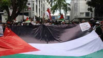 Aksi Solidaritas, Aliansi Ormas Islam Sumut Shalat Gaib untuk Palestina
