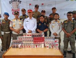 Satpol PP Aceh Selatan dan Bea Cukai Amankan Ribuan Rokok Ilegal