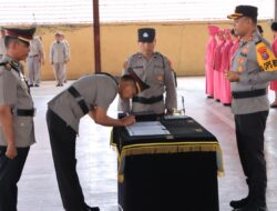Kapolres Labuhanbatu Pimpin Upacara Pelantikan Kasat Reskrim