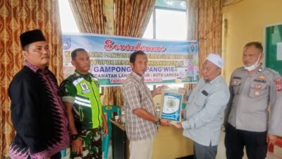 Geuchik Simpangwie Sosialisasi Pembagian Bibit Padi dan Pupuk untuk Petani
