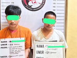 Jual Sabu, Taufik dan Bona Diringkus Polres Labuhanbatu