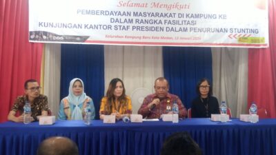 Tim KSP RI Kunjungi  Posyandu di Kampung KB Kelurahan Maimun, Erlinda Apresiasi Penurunan Stunting di Sumut