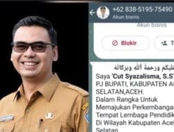 Kabag Protokol : Awas, Mr X Catut Nama dan Foto Pj Bupati Aceh Selatan