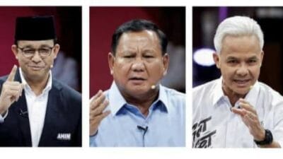 PEMILU PRESIDEN 2024. Hasil Survey beberapa lembaga yang muncul di Media Sosial, Kamis 15 Pebruari sampai pukul 14.00 WIB.