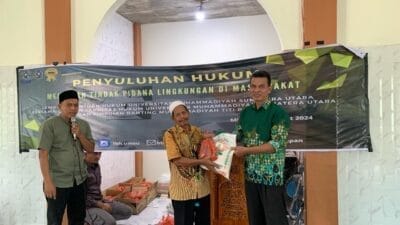 LBH UMSU Lakukan Penyuluhan Sambil Berbagi Sembako di Marelan