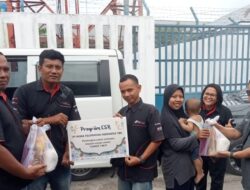 PT. Mora Telematika Indonesia Tbk Bagikan 105 Paket Sembako ke Warga Sekitar Tower