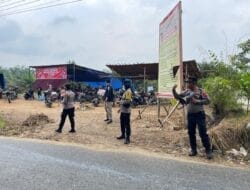Polres Labuhanbatu Pasang Baliho Himbauan Kamtibmas di PKS PT PPSP