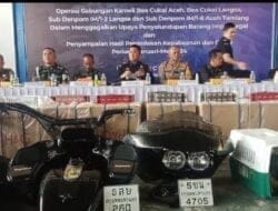Operasi Gabungan Bea Cukai Langsa Gagalkan  Impor Ilegal