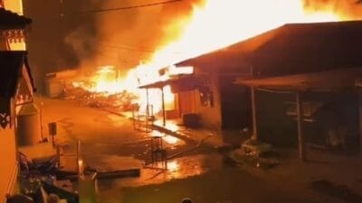5 Rumah dan 9 Pintu Panti Jompo Ludes Terbakar di Besilam Langkat