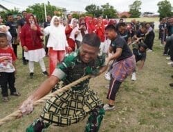 Semarak Kemerdekaan RI, Danrem Lilawangsa Tarik Tambang Pakai Sarung