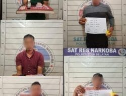 Gencar, Satres Narkoba Polres Aceh Selatan Tangkap 5 Bandar Narkoba