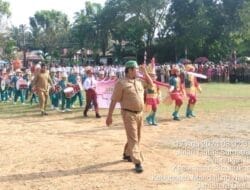 Paskibra HUT RI 2024 Kecamatan Sinunukan Sukes, Tampilkan Drumband Mega Suara