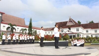 Hari Pertama Bertugas, Plt. Bupati Tapsel Pimpin Apel Pagi Gabungan