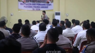 Personel Polres Langkat Jalani Tes Psikologi Pemegang Senpi
