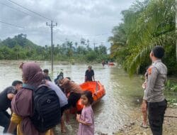 Polsek Kluet Tengah Monitor Area Banjir di Wilayah Hukumnya