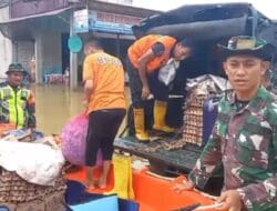Kodim 0107/Asel Siaga Bencana, Bantu Distribusi Bantuan dan Evakuasi Korban Banjir