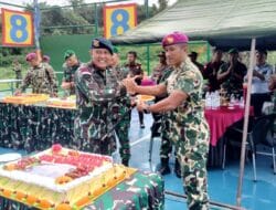 HUT Korps Marinir, Kapolsek di Teluk Aru Beri Kejutan ke Mako 8