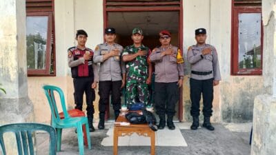 Polsek Sosa Amankan Pleno Rekapitulasi Penghitungan Suara PPK Huragi