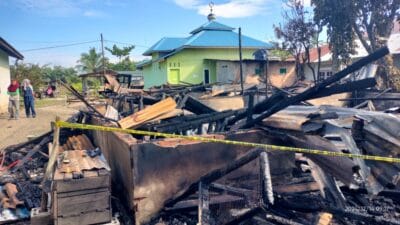 Sedih, Rumah Janda dan Anak Kebutuhan Khusus di Hinai Ludes Dilalap Api