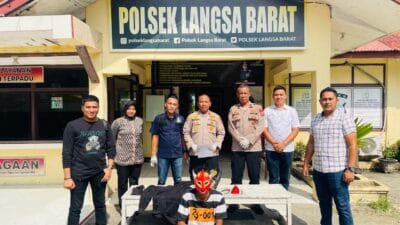 Polsek Langsa Barat Ciduk Pelaku Curanmor, Satu Temannya DPO