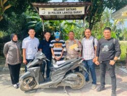 Gelapkan Sepmor Milik Temannya, Pelaku Digiring ke Polsek Langsa Barat