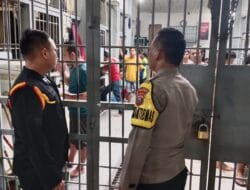 Kapolsek dan Bhabinkamtibmas Polsek Barumun Monitoring Rutan Kelas II-B Sibuhuan