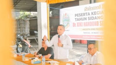 Kiki Handoko Sembiring Rekrut Kader Gerindra dan Sosialisasikan Program Prabowo