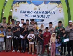Tim Safari Ramadan Polda Sumut Salurkan Santunan ke Anak Yatim di Langkat