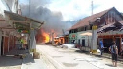 Kebakaran Hebat di Muara, 28 Rumah Hangus