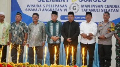 Hadiri Wisuda MAN Insan Cendekiawan, Wabup Tapsel: Jangan Berpuas Diri