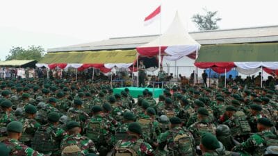 450 Prajurit TNI Yonif 113 Jaya Sakti Kodam IM Diberangkatkan ke Papua