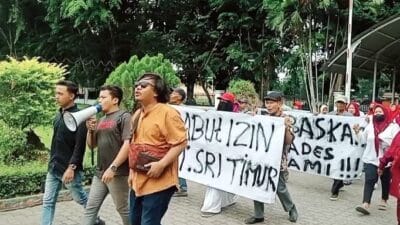 Garansi dan Warga Desa Sei Tualang Gelar Aksi Damai di DPRD Langkat Terkait Sengketa Lahan