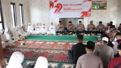 Polres Abdya Gelar Doa Bersama Hari Bhayangkara ke 79 di Mushalla Nurullah