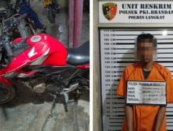 Pelaku Curanmor Diciduk Polisi Saat di Pinggir Jalan Kota Brandan