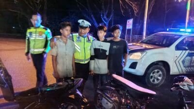 Aksi Balap Liar, Polres Abdya Tangkap 5 Unit Sepeda Motor Saat Malam Takbiran