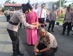 Wakapolresta Deli Serdang Pimpin Upacara Kenaikan Pangkat Pengabdian Kasat Tahti