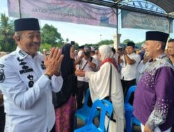 Bupati Madina Sambut Jemaah Haji Kloter 5 di Masjid Agung Nur Ala Nur